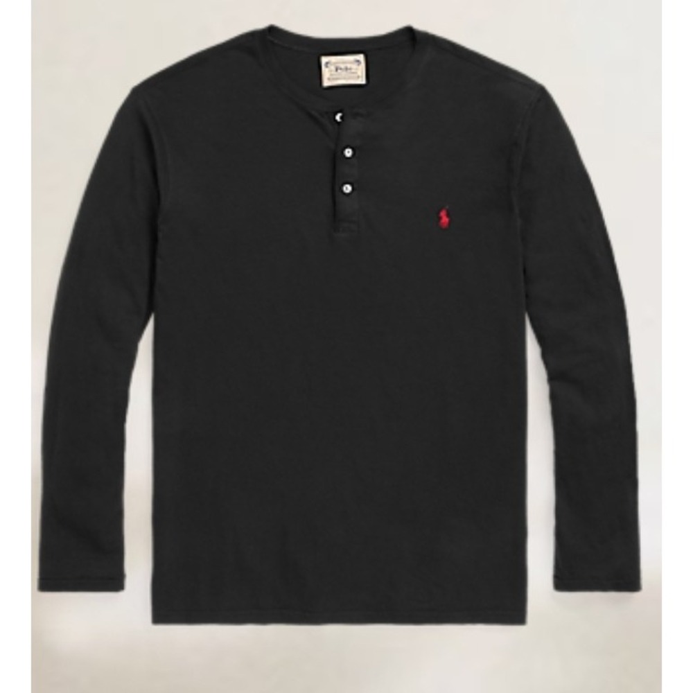 Polo Ralph Lauren Black Long Sleeve w/ Red Pony T-Shirt Men's Size 3XLT